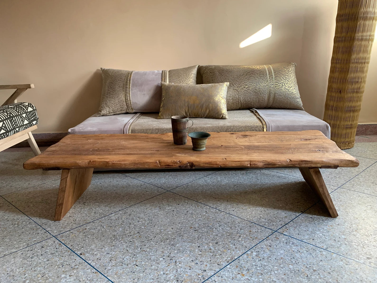 Rustic Low Coffee Table , Dining and Coffee Table , Live Edge Table, Live Edge Furniture, Vintage Farmhouse Furniture, Reclaimed Wood