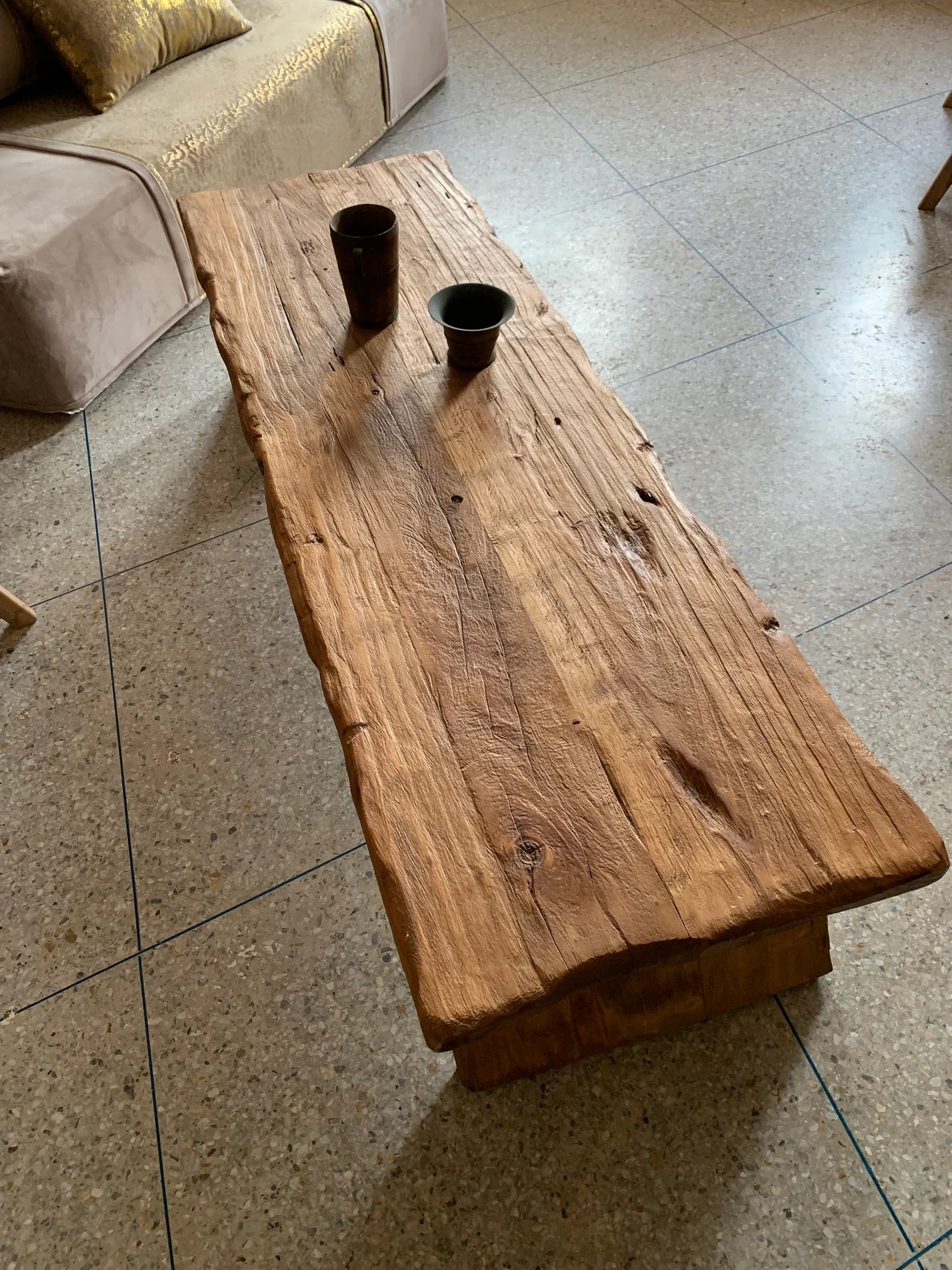 Rustic Low Coffee Table , Dining and Coffee Table , Live Edge Table, Live Edge Furniture, Vintage Farmhouse Furniture, Reclaimed Wood